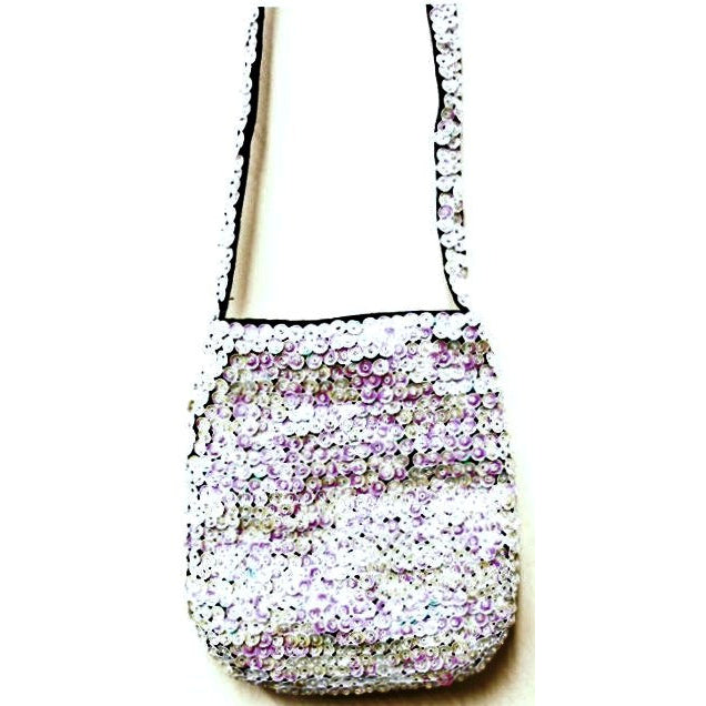 Sequin Beaded Purse OPAL WHITE Image 1