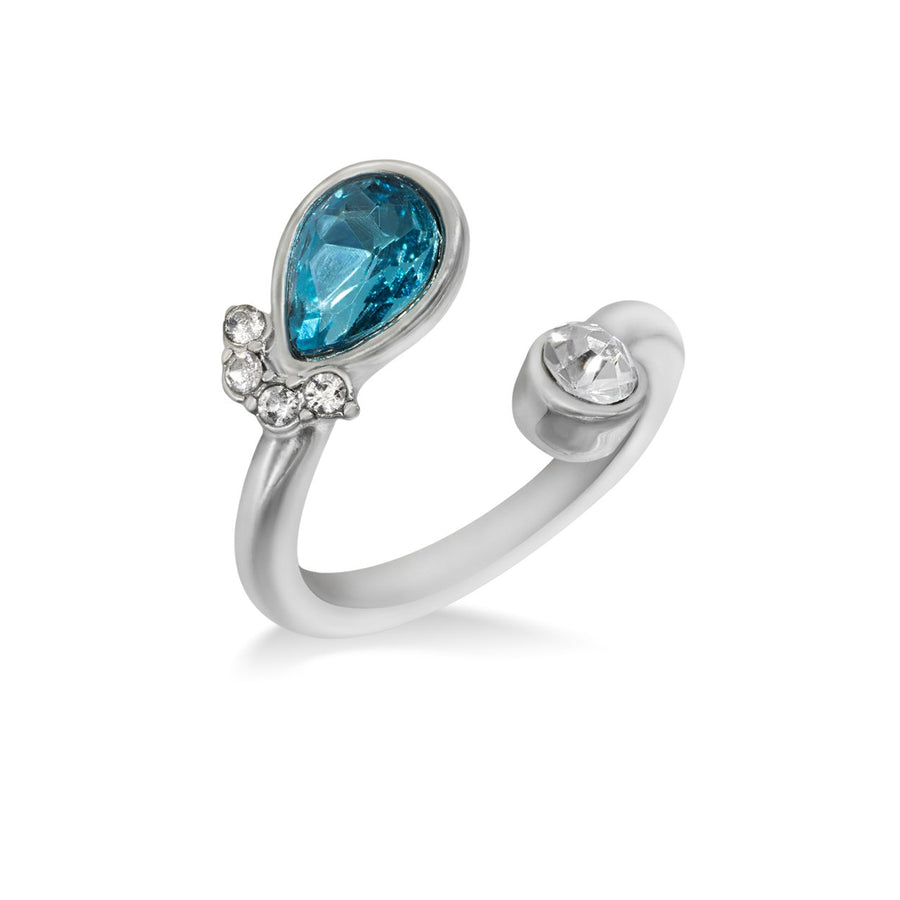 Wrap Ring with Blue AAA+ stone (Czech drill). Image 1