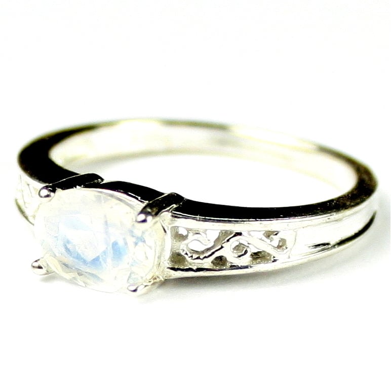 SR362Rainbow Moonstone925 Sterling Silver Ring Image 2