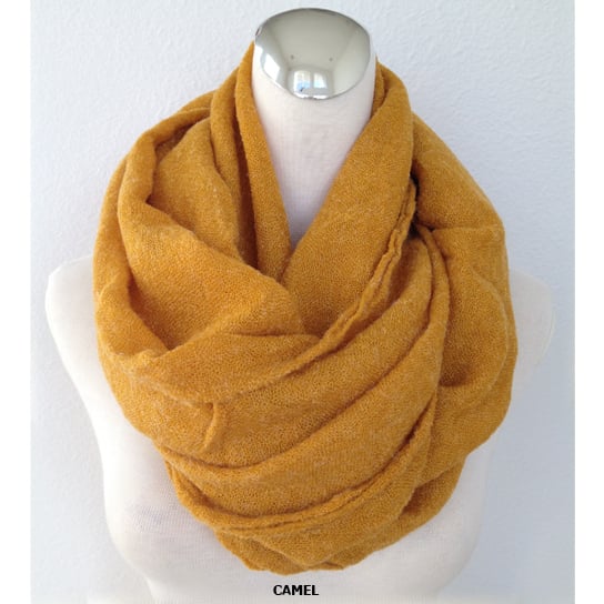 CASHMERE+VISCOSE Infinity Scarf Image 6