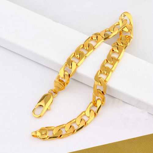 Cuban Link Bracelet in 14K Gold Unisex 8 Image 2