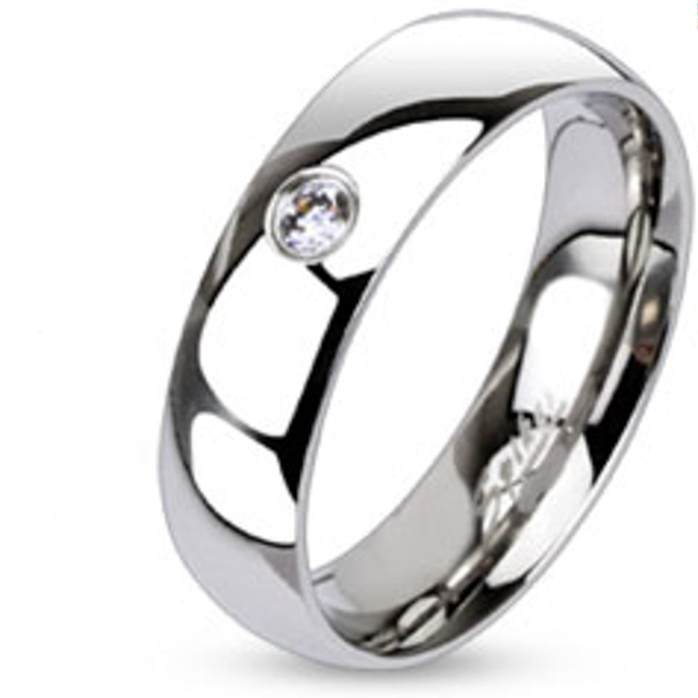 His and Her 3 Pc Stainless Steel 2.95 Ct Cz Bridal Set and Men Zirconia Wedding Band Image 3