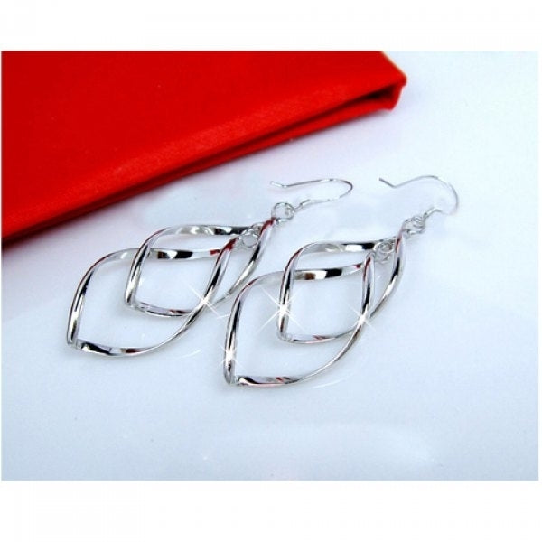 Sterling Silver Wave Earrings Image 2