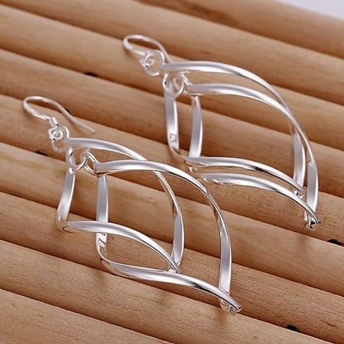 Sterling Silver Wave Earrings Image 4