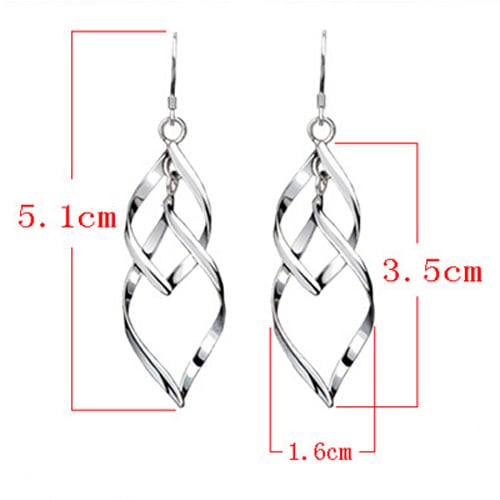 Sterling Silver Wave Earrings Image 4