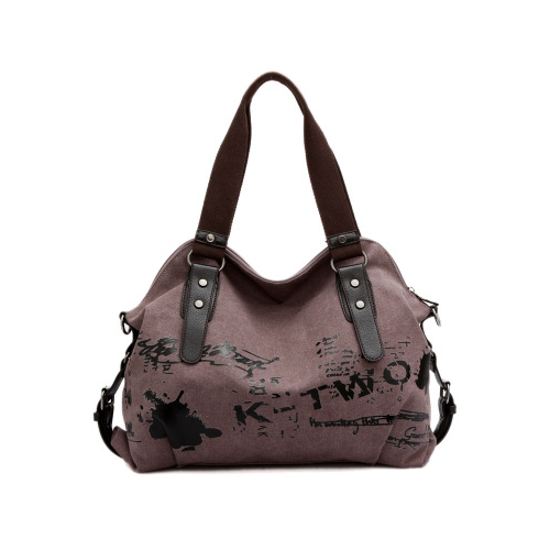 Hit the color shoulder portable handbag Image 4