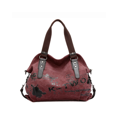 Hit the color shoulder portable handbag Image 6