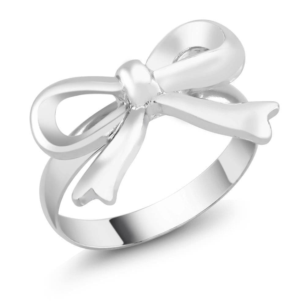 White Gold Bow Ring Image 1