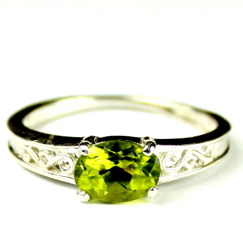 SR362Peridot925 Sterling Silver Engagement Ring Image 1