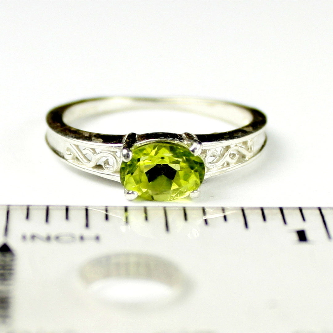 SR362Peridot925 Sterling Silver Engagement Ring Image 4