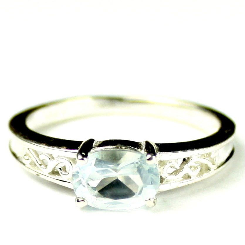 Sterling Silver Ladies Ring Aquamarine SR362 Image 1
