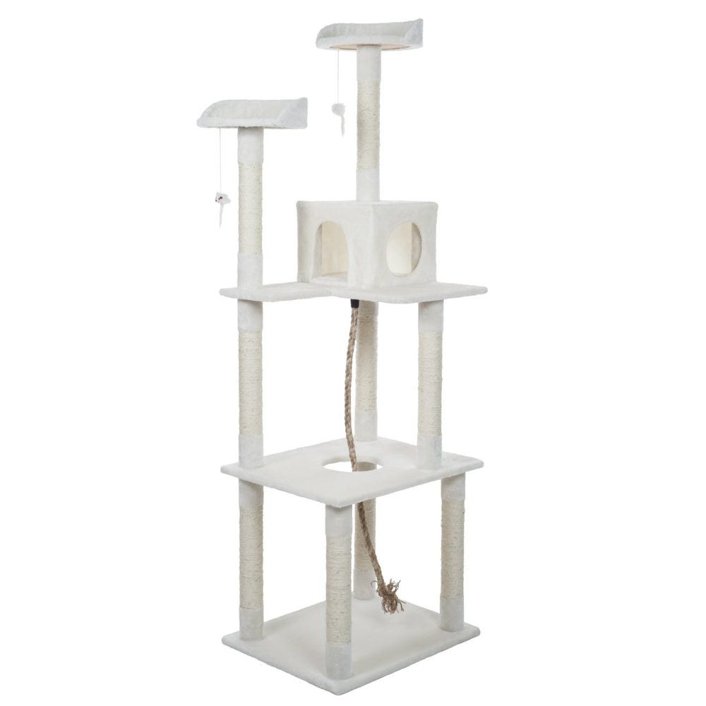 Petmaker 70 Inch Cat Tree Condo Scratching Post With Perches and Toys Image 2