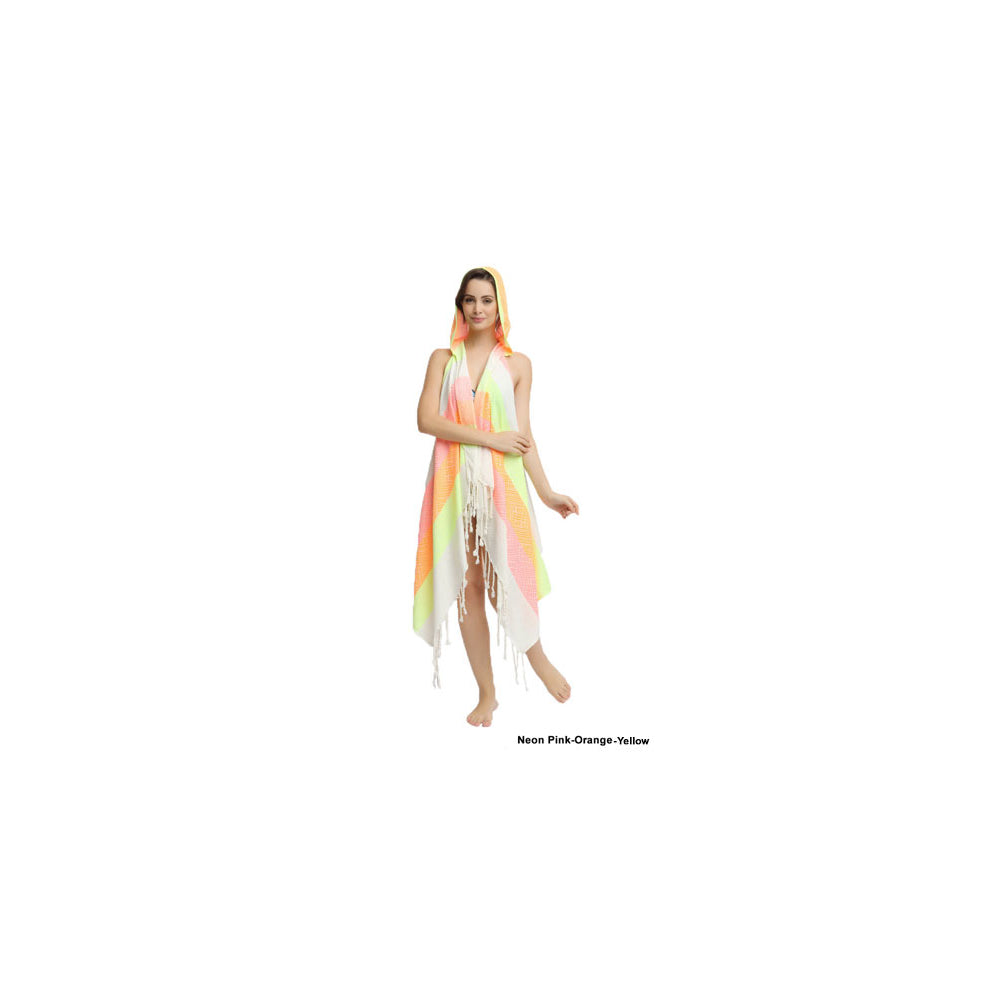 Swan Comfort Swimwear Bikini Hooded Cover-Up Beach Dress - Hoodie Image 1