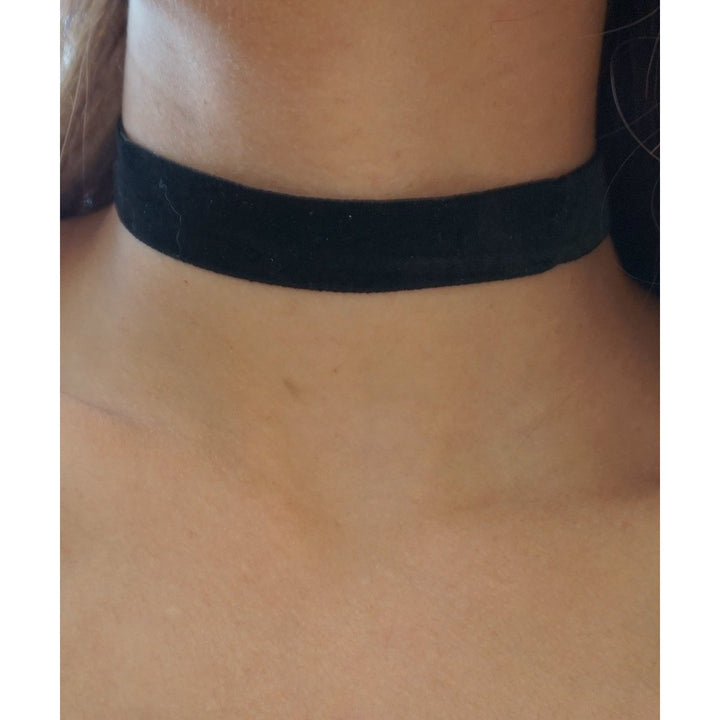 THICK VELVET CHOKER BLACK VELVET CHOKER Image 3