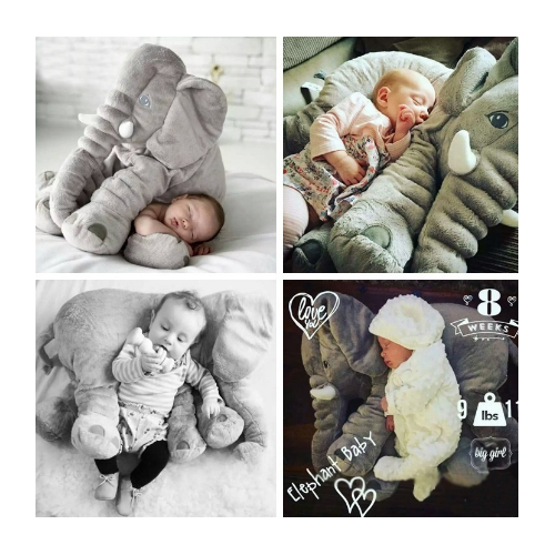 Fashion Baby Animal Elephant Style Placate Doll Stuffed Plush Pillow Kids Room Bed Decoration Toys Image 4