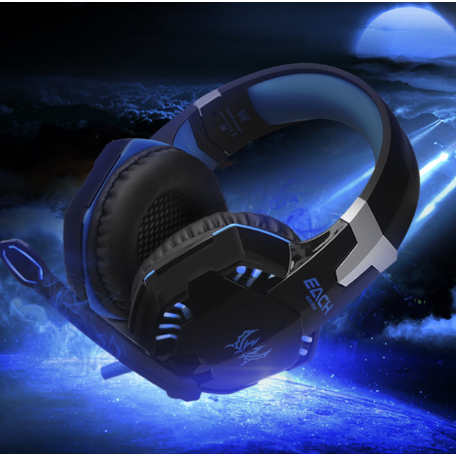 Professional headset computer game music headset with microphone bass bright luminous Image 2