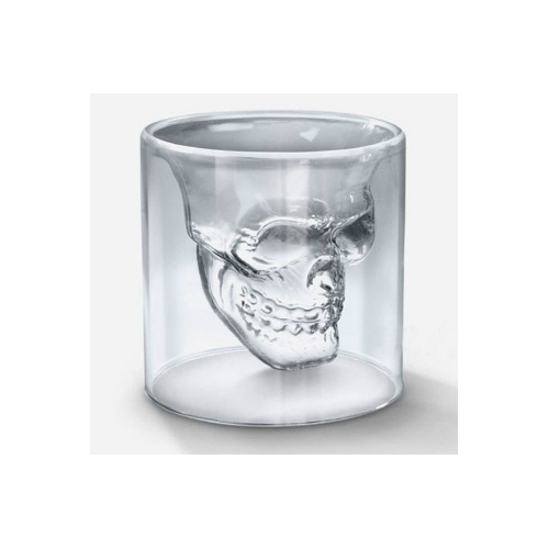 500ML Crystal Head Vodka Bottle and Two Crystal Skull Pirate Shot Glass Drink Cocktail Beer Cups Set (Color: Image 2