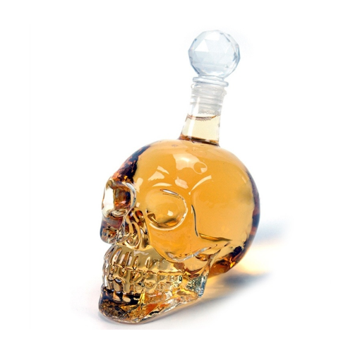 500ML Crystal Head Vodka Bottle and Two Crystal Skull Pirate Shot Glass Drink Cocktail Beer Cups Set (Color: Image 3