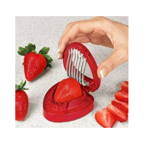 1Pc Strawberry Berry Stem Gem Leaves Remover Fruit Corer Slicer Cutter Split Image 1