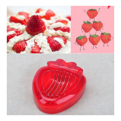 1Pc Strawberry Berry Stem Gem Leaves Remover Fruit Corer Slicer Cutter Split Image 4