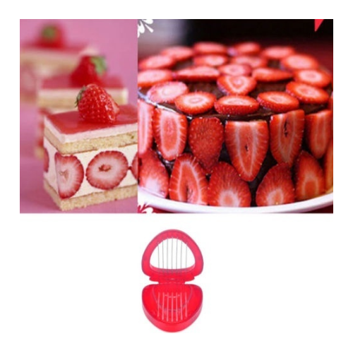 1Pc Strawberry Berry Stem Gem Leaves Remover Fruit Corer Slicer Cutter Split Image 4