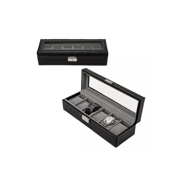 WATCH VALET Glass Top Watch Boxes For Collection Of 6 or 10 Watches Image 3
