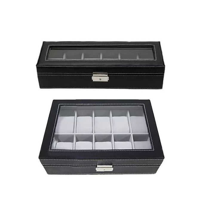 WATCH VALET Glass Top Watch Boxes For Collection Of 6 or 10 Watches Image 4