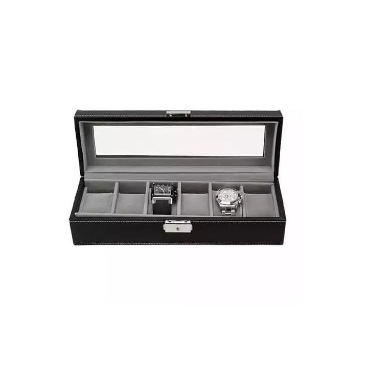 WATCH VALET Glass Top Watch Boxes For Collection Of 6 or 10 Watches Image 1