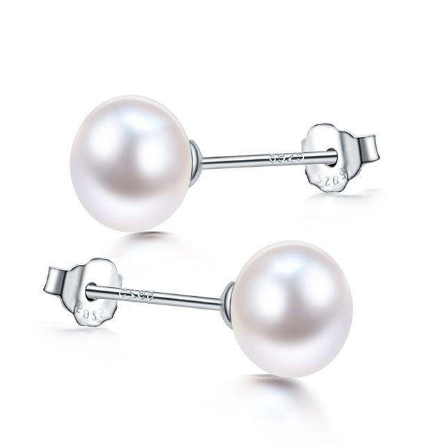 Sterling Silver Freshwater Pearl Earrings Image 2
