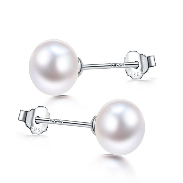 Sterling Silver Freshwater Pearl Earrings Image 1