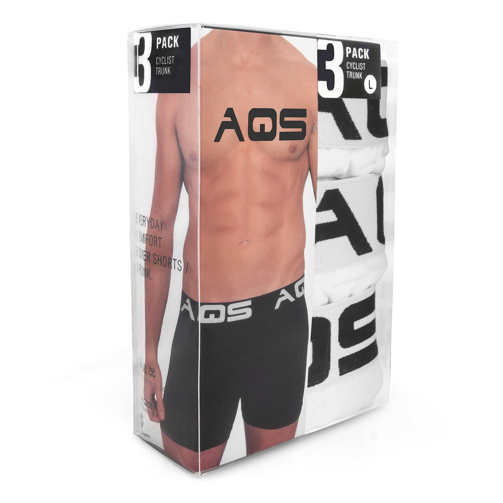 AQS Mens White Boxer Briefs Image 2