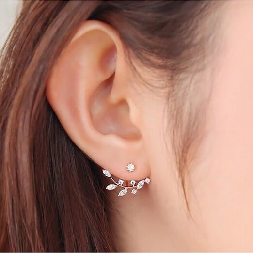 Fashion Tree Branches Female Crystal Earrings Image 1