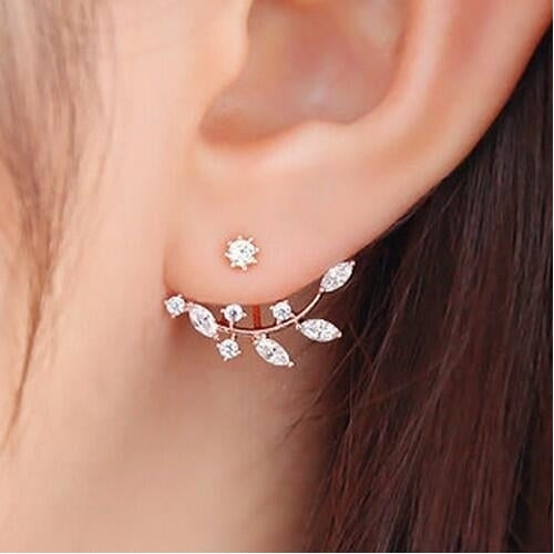 Fashion Tree Branches Female Crystal Earrings Image 2