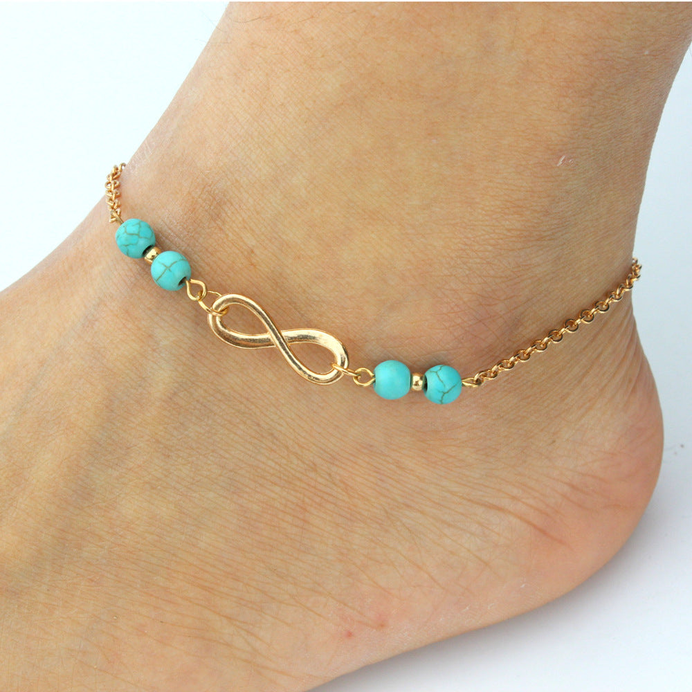 Women Fashion Sexy Simple Bead Silver Plated Anklet Ankle Bracelet Foot Chain Image 1