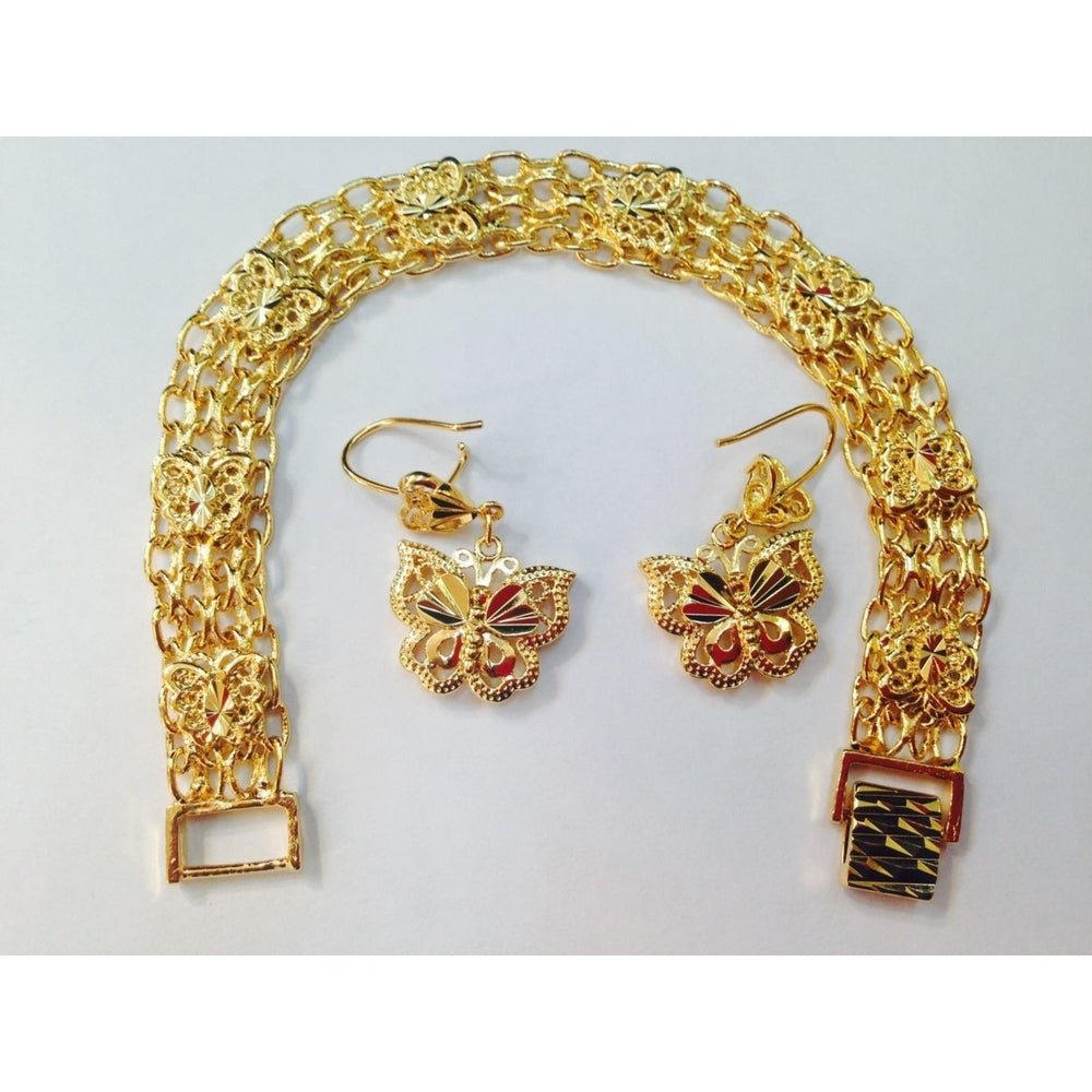 18k Gold Filled Butterfly Set Image 2