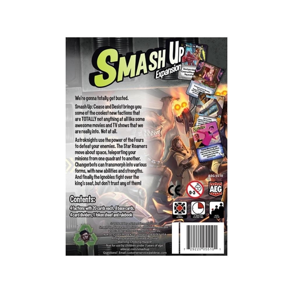 Smash Up Cease and Desist Stand-Alone Expansion Space Card Drafting Strategic Alderac Entertainment Group Image 2