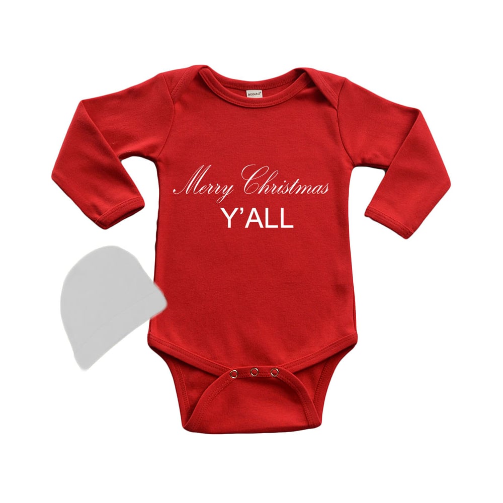 Infant Set- Merry Christmas YALL Image 1
