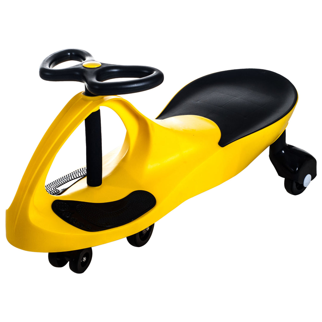 Lil Rider Wiggle Car Yellow Ride-On Toy 30x13.5x16 Kids Energy Powered Car Image 1