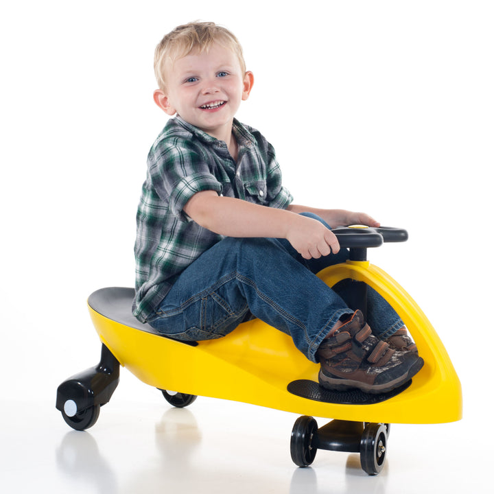 Lil Rider Wiggle Car Yellow Ride-On Toy 30x13.5x16 Kids Energy Powered Car Image 2