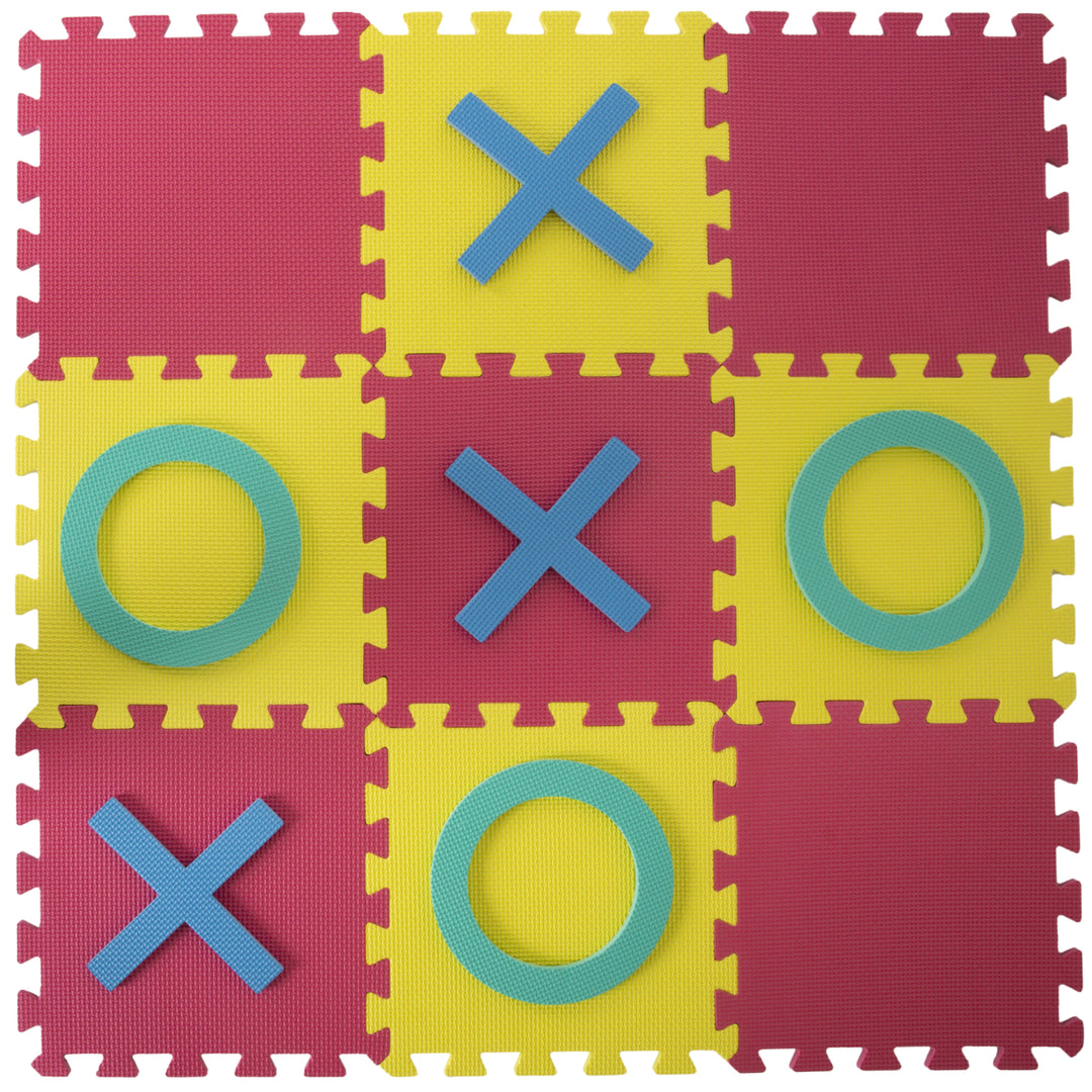 Hey! Play! Large Interlocking Foam Tic-Tac-Toe Game Non-Toxic EVA 36 inches Image 3