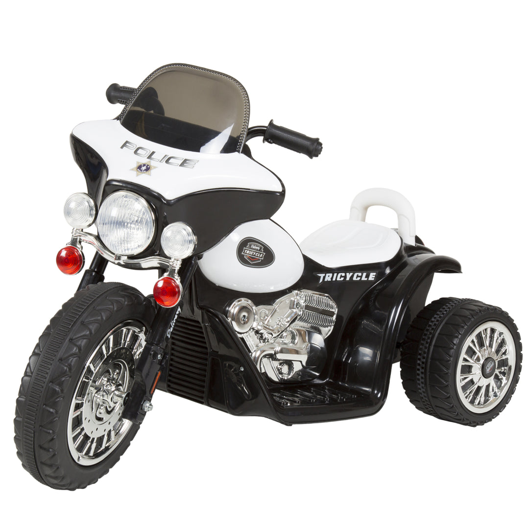 Lil Rider Mini Three Wheel Police Chopper - Black Ride on Toy 2 - 4 Yrs Toddler Battery Powered Image 1