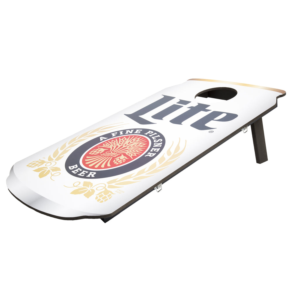 Miller Lite Bean Bag Toss Game Wooden Cornhole Boards with 8 Bean Bags Image 2