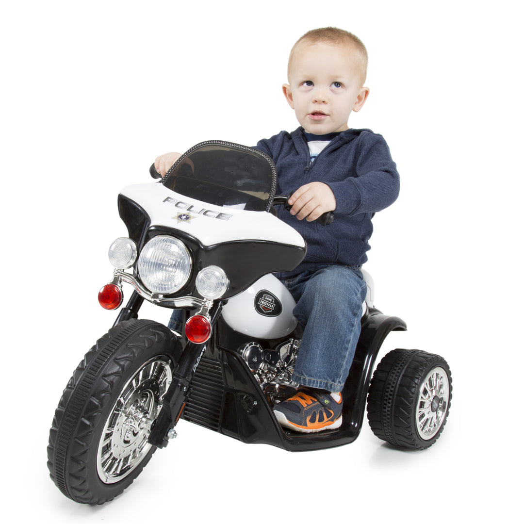 Lil Rider Mini Three Wheel Police Chopper - Black Ride on Toy 2 - 4 Yrs Toddler Battery Powered Image 2