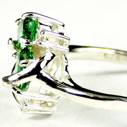 Sterling Silver Ladies Ring Created Emerald SR016 Image 3