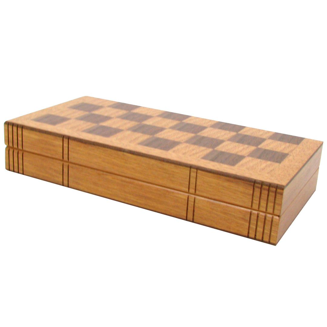 TG Wooden Book Style Chess Board with Staunton Chessmen Foldable Storage 11 Inch Image 3