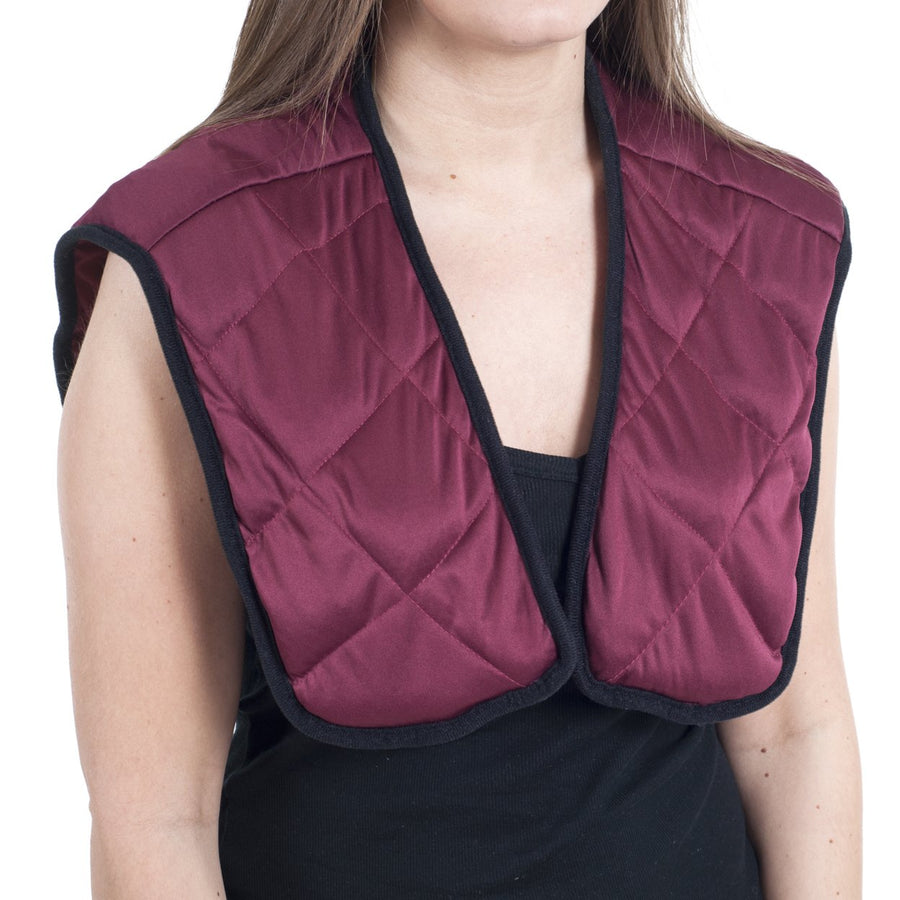 Hot Cold Therapeutic Comfort Wrap Neck Shoulder Buckwheat 22x23.5 Inches Image 1