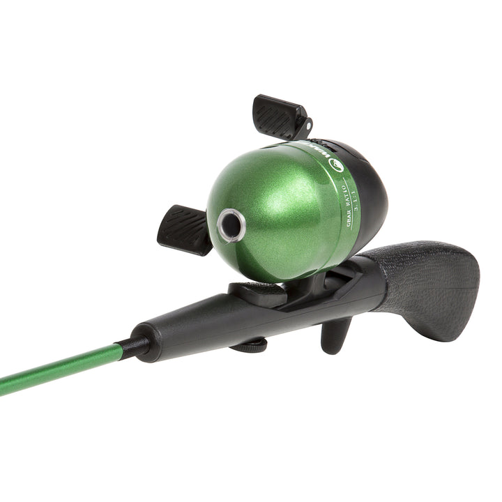 Wakeman Spawn Series Kids Spincast Fishing Combo Tackle Set Green 4ft2in Image 3