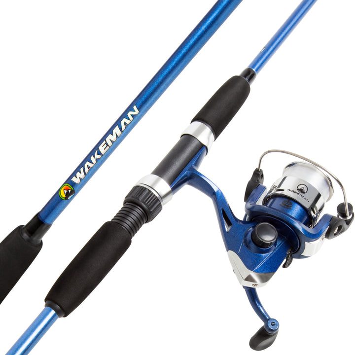 Wakeman Swarm Series Spinning Rod and Reel Combo 5.5ft Blue 20 Size Reel Image 1