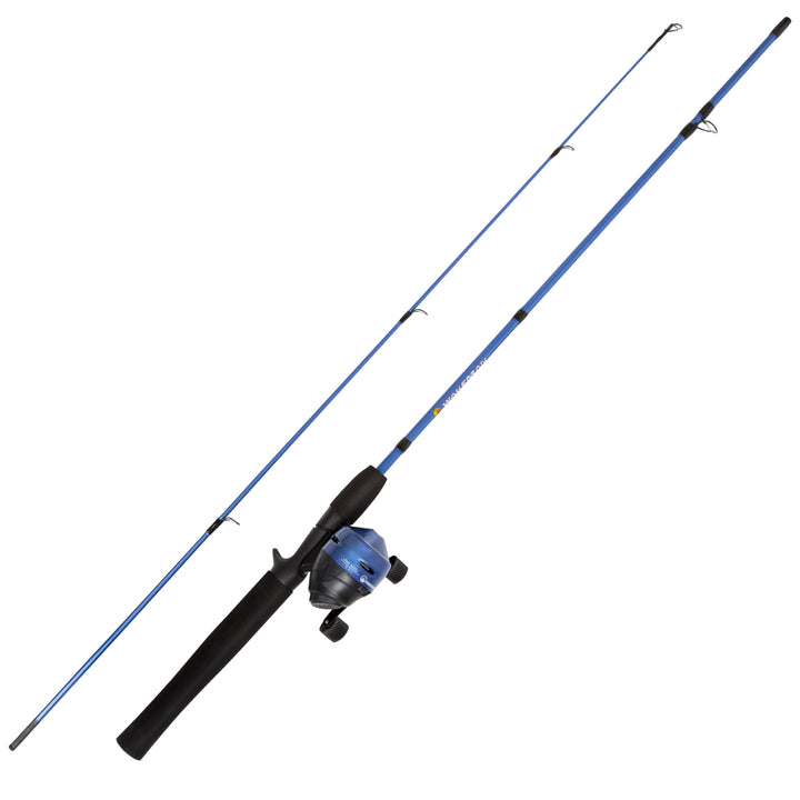 Wakeman Spincast Rod and Reel Combo 54" Blue Fishing Gear for Kids Image 2