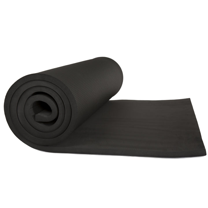 Wakeman Fitness Thick Foam Exercise Yoga Mat - 72 x 24 x .50 Inches Roll up for Easy Travel Image 3